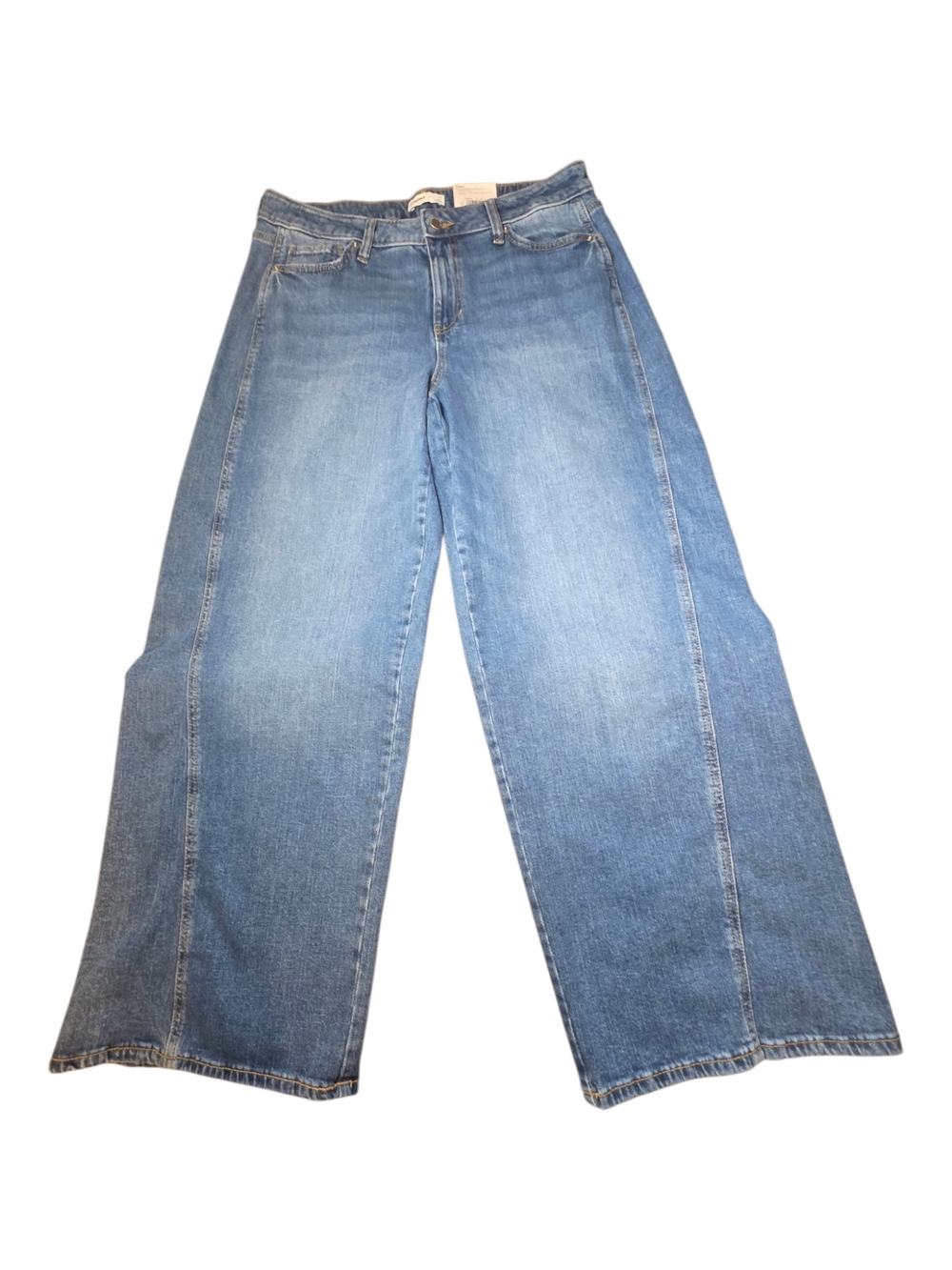 NWT Sonoma Mid Rise Wide Leg Seamed Jeans 16 Medium Dark Wash